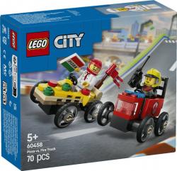 LEGO CITY 60458 PACK VEICOLI DA CORSA PIZZAIOLO CONTRO POMPIERE